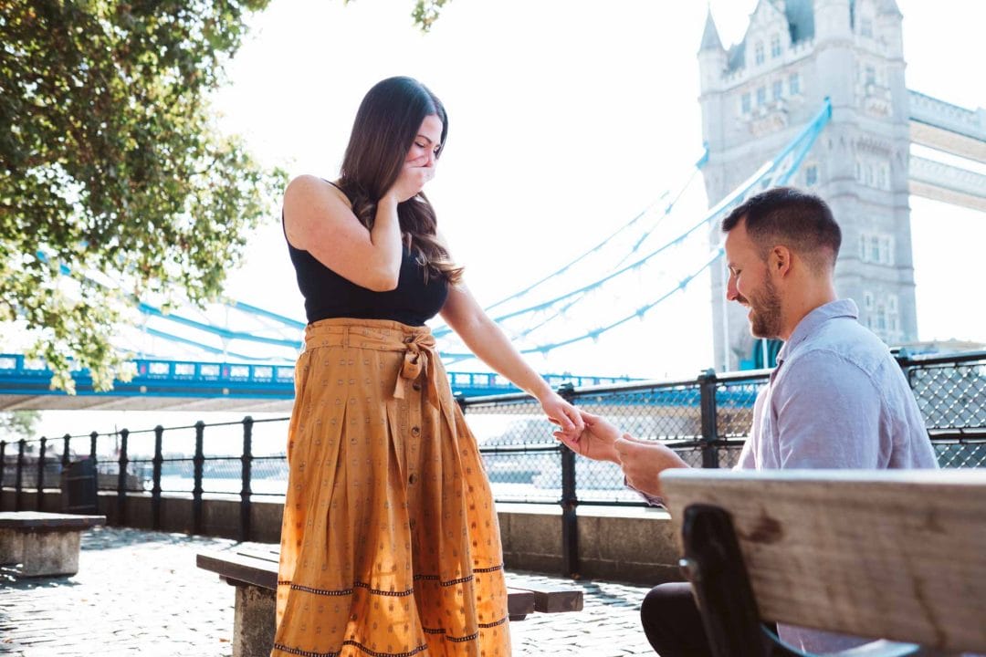 Proposal photography London taken by Tower Bridge Proposal photography London taken by Tower Bridge, a popular landmark for family and couple's photography.
